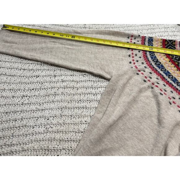 CJ Banks Sweater Fair Isle Knit Crew Neck Pullover Womens Plus Size 3X Oatmeal - Picture 5 of 8